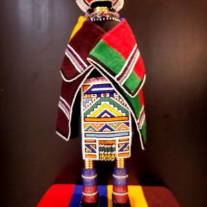Ndebele doll XL Red/maroon-