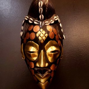 Wood Coin and Bronze Mask –