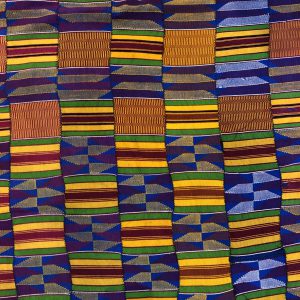 Blue and Gold Kente Cloth
